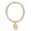 Thumbnail Image 1 of Italia D'Oro Virgin Mary Chain Bracelet 14K Yellow Gold 7.5"