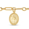 Thumbnail Image 2 of Italia D'Oro Virgin Mary Chain Bracelet 14K Yellow Gold 7.5"