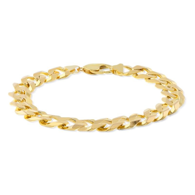 Cuban Curb Link Bracelet 10K Yellow Gold 9"
