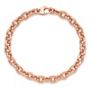 Thumbnail Image 1 of Textured Link Bracelet 14K Rose Gold 7.5"