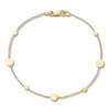 Thumbnail Image 1 of Polished Disc Anklet 14K Yellow Gold 9&quot;