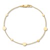 Thumbnail Image 0 of Polished Disc Anklet 14K Yellow Gold 9"