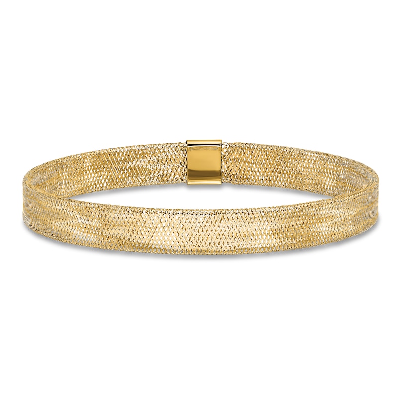 Main Image 1 of Polished Stretch Bangle 14K Yellow Gold