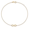 Thumbnail Image 1 of Polished Infinity Anklet 14K Yellow Gold 9"
