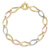 Thumbnail Image 0 of Link Bracelet 10K Tri-color Gold 7.25"