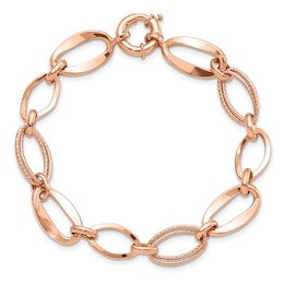 Link Bracelet 10K Rose Gold 7.5"