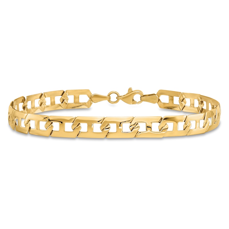 Fancy Link Bracelet 14K Yellow Gold 7.5"