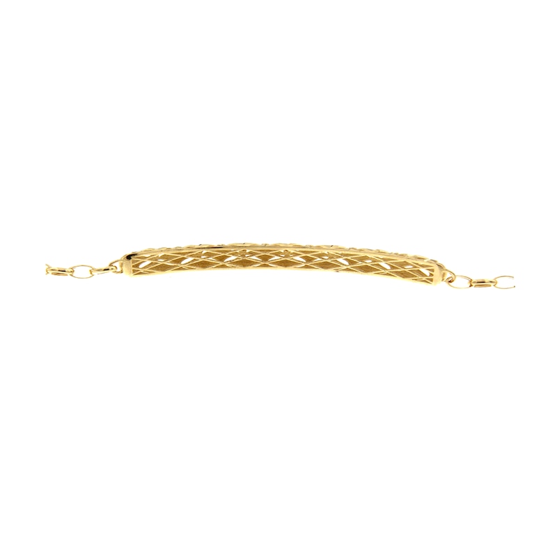 Main Image 2 of Polished Cut-Out Bracelet 14K Yellow Gold 7"