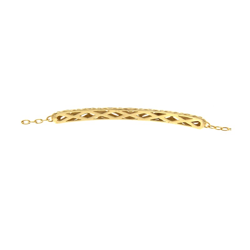 Main Image 2 of Polished Cut-Out Bracelet 14K Yellow Gold 7.25"