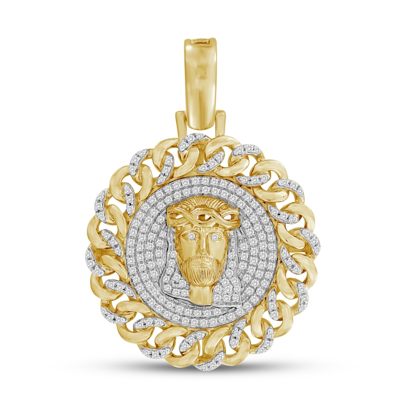 Men's Diamond Charm 1/2 ct tw Round 10K Yellow Gold