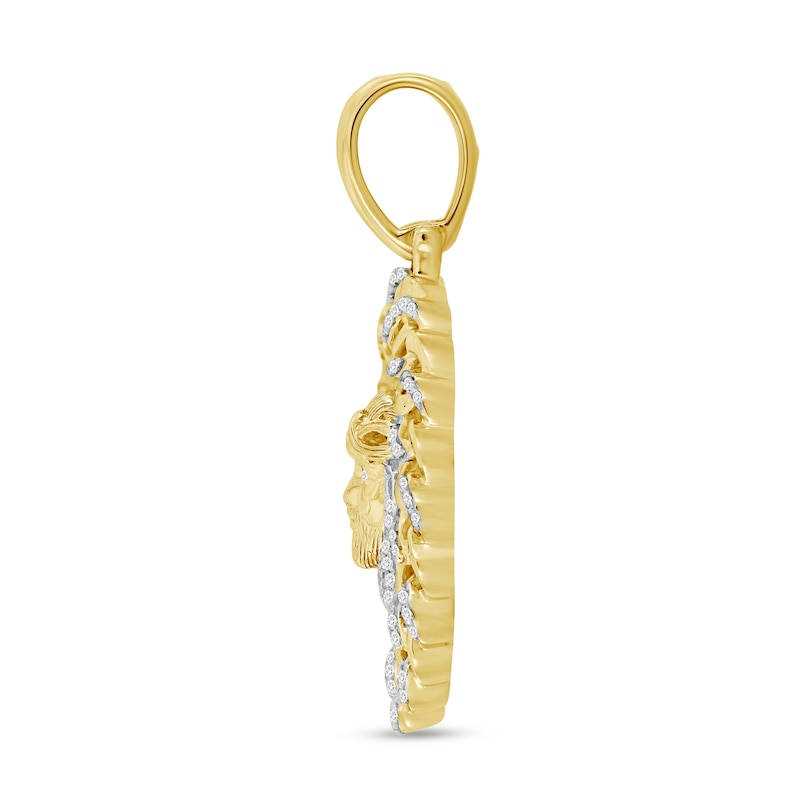Main Image 3 of Men's Diamond Charm 1/2 ct tw Round 10K Yellow Gold
