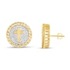Thumbnail Image 2 of Men's Diamond Stud Earrings 1/4 ct tw Round 10K Yellow Gold
