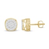 Thumbnail Image 2 of Men's Diamond Stud Earrings 1/2 ct tw Round 10K Yellow Gold