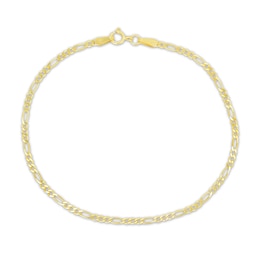 Figaro Chain Anklet 14K Yellow Gold 10"