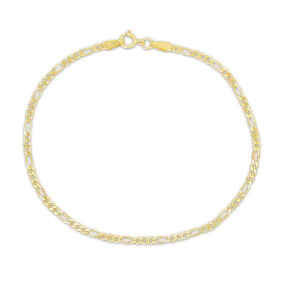 Figaro Chain Anklet 14K Yellow Gold 10"
