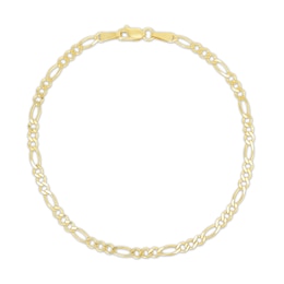 Figaro Chain Anklet 14K Yellow Gold 10&quot;