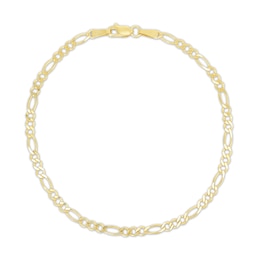 Figaro Chain Anklet 14K Yellow Gold 10"