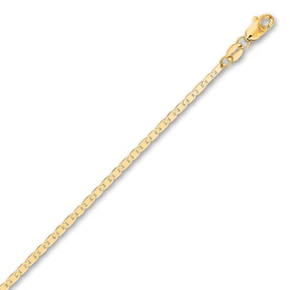 Link Chain Anklet 14K Yellow Gold 10"
