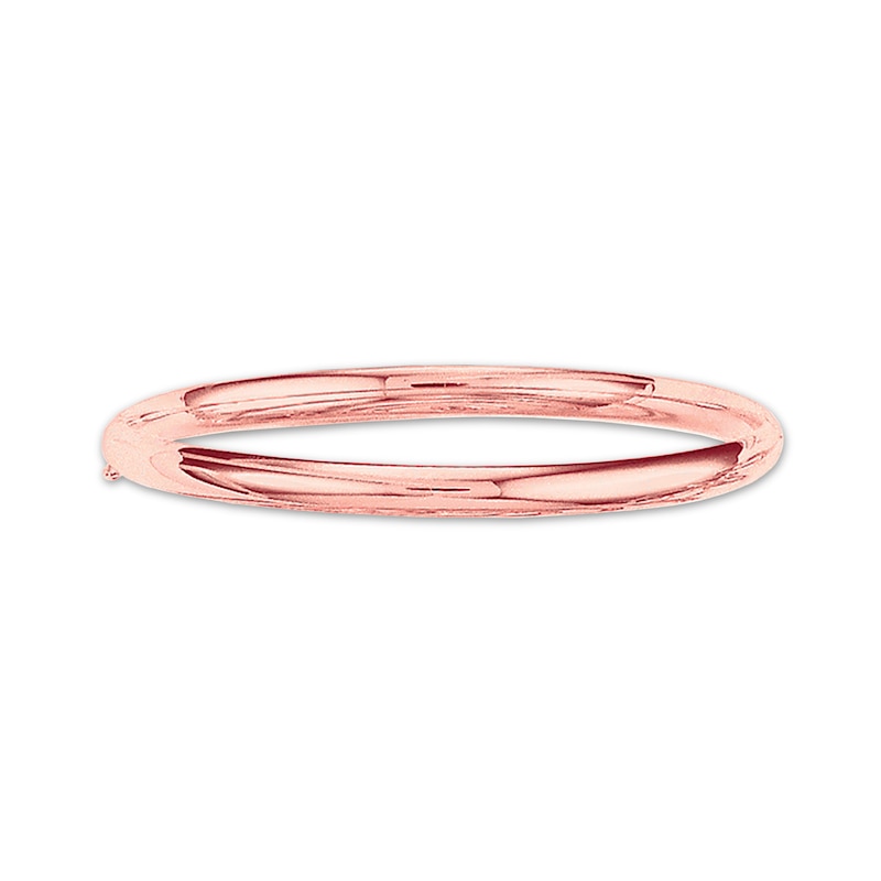 Main Image 1 of Polished Bangle Bracelet 14K Rose Gold 7"