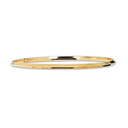 Stackable Bangle Bracelet 14K Yellow Gold 8"