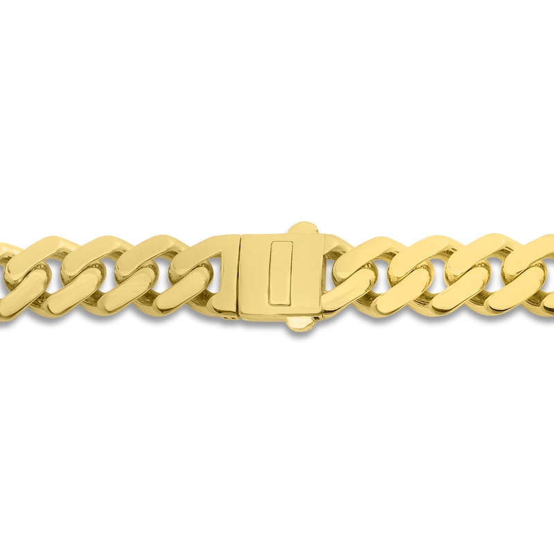 Diamond Curb Chain Necklace 1-1/5 ct tw Round 10K Yellow Gold