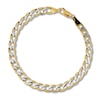 Thumbnail Image 1 of Diamond-Cut Curb Chain Bracelet 10K Yellow Gold 8.5"