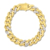 Thumbnail Image 0 of Men's Diamond Curb Bracelet 1-1/6 ct tw Round 10K Yellow Gold