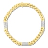 Thumbnail Image 1 of Diamond Rondo Chain Bracelet 5/8 ct tw Round 10K Yellow Gold 8.5"