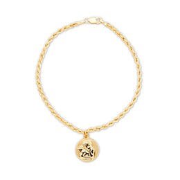 Angel Raphael Rope Bracelet 10K Yellow Gold 7.5"