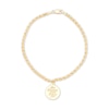 Thumbnail Image 2 of Angel Raphael Rope Bracelet 10K Yellow Gold 7.5"