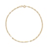 Thumbnail Image 1 of Oval Mirror Link Anklet 14K Yellow Gold 10"