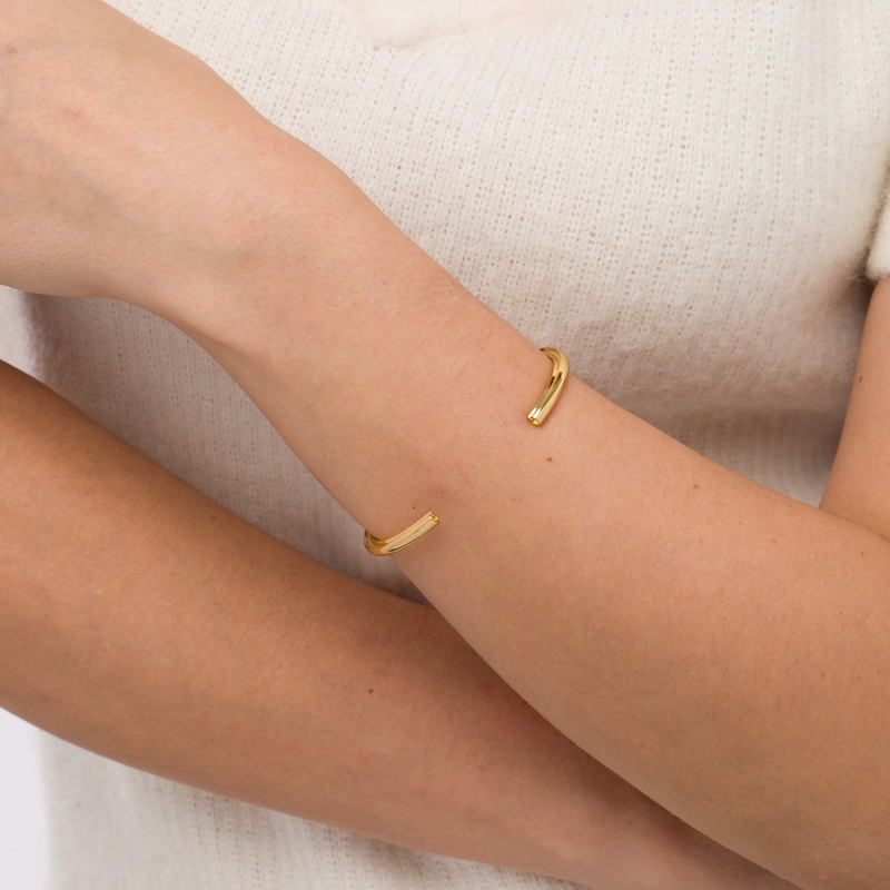 Main Image 4 of Stella Valle Letter C Bangle Bracelet 18K Gold-Plated Brass