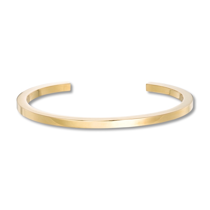 Main Image 3 of Stella Valle Letter E Bangle Bracelet 18K Gold-Plated Brass