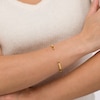 Thumbnail Image 4 of Stella Valle Letter E Bangle Bracelet 18K Gold-Plated Brass