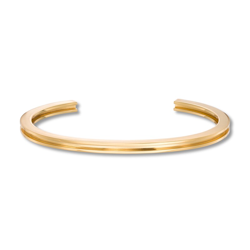 Main Image 3 of Stella Valle Letter H Bangle Bracelet 18K Gold-Plated Brass