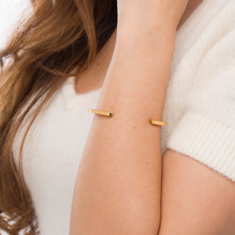 Main Image 4 of Stella Valle Letter I Bangle Bracelet 18K Gold-Plated Brass
