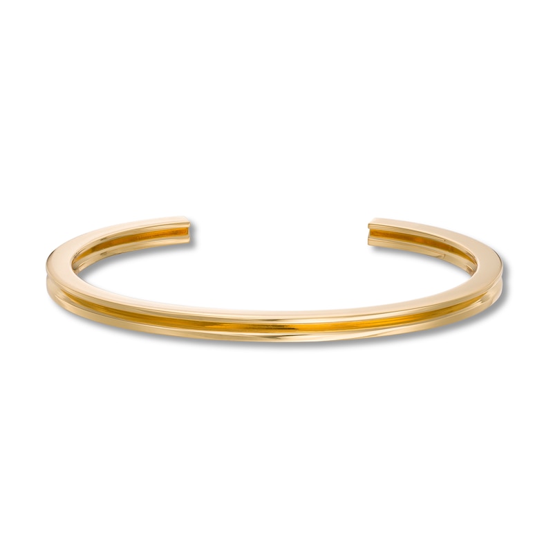 Main Image 3 of Stella Valle Letter K Bangle Bracelet 18K Gold-Plated Brass
