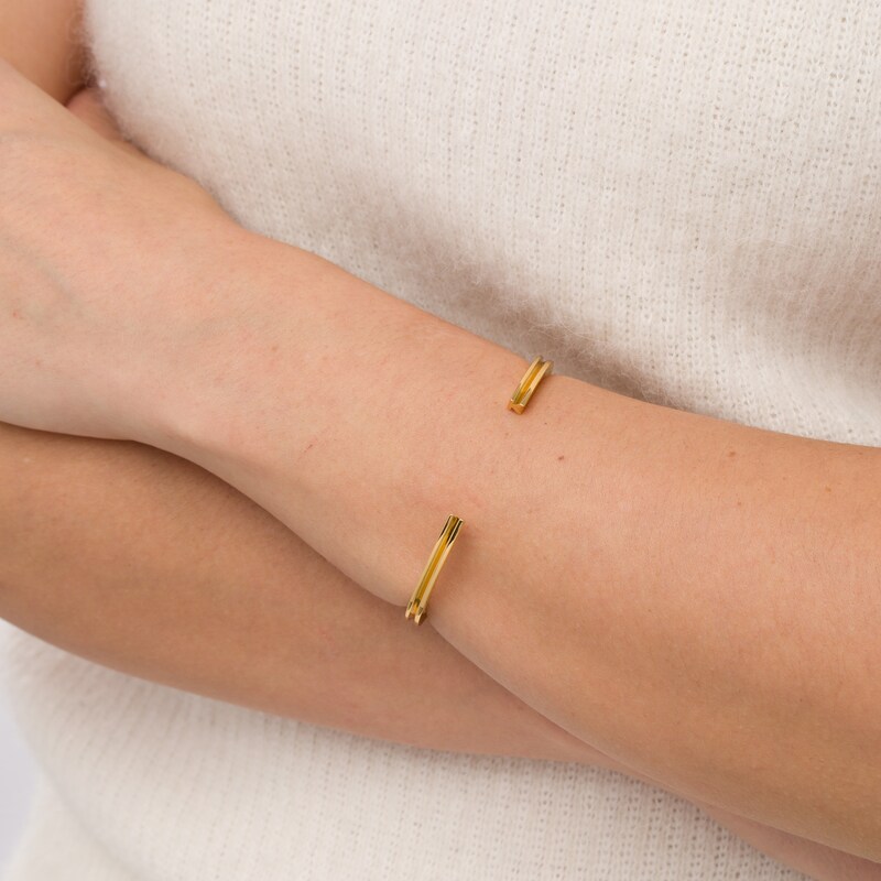 Main Image 4 of Stella Valle Letter K Bangle Bracelet 18K Gold-Plated Brass