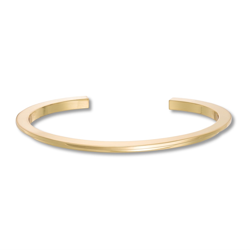 Main Image 3 of Stella Valle Letter L Bangle Bracelet 18K Gold-Plated Brass