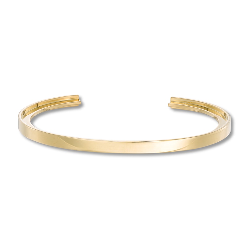 Main Image 3 of Stella Valle Letter T Bangle Bracelet 18K Gold-Plated Brass