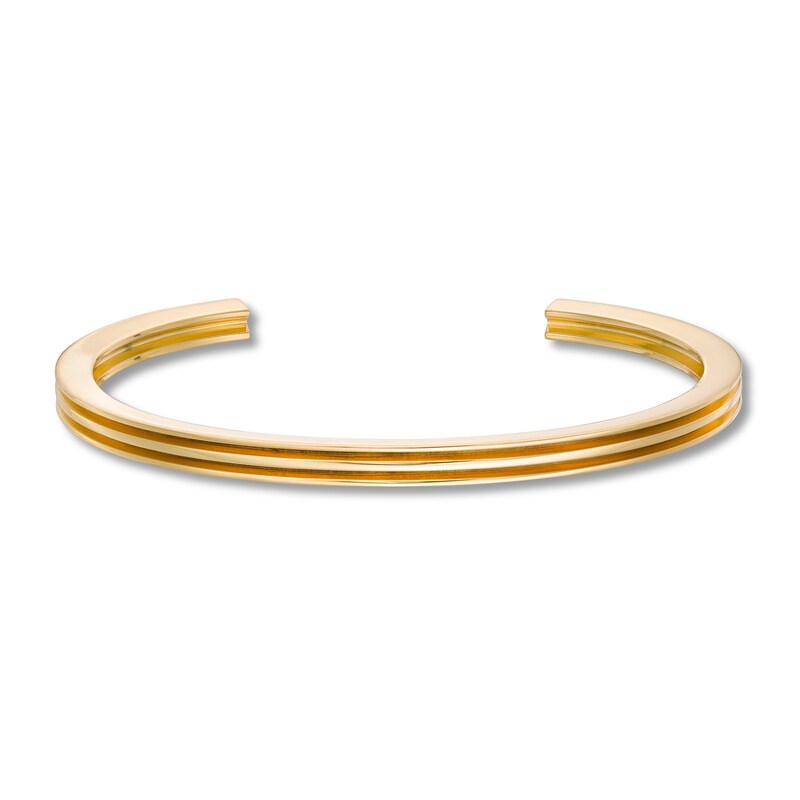 Main Image 3 of Stella Valle Letter W Bangle Bracelet 18K Gold-Plated Brass
