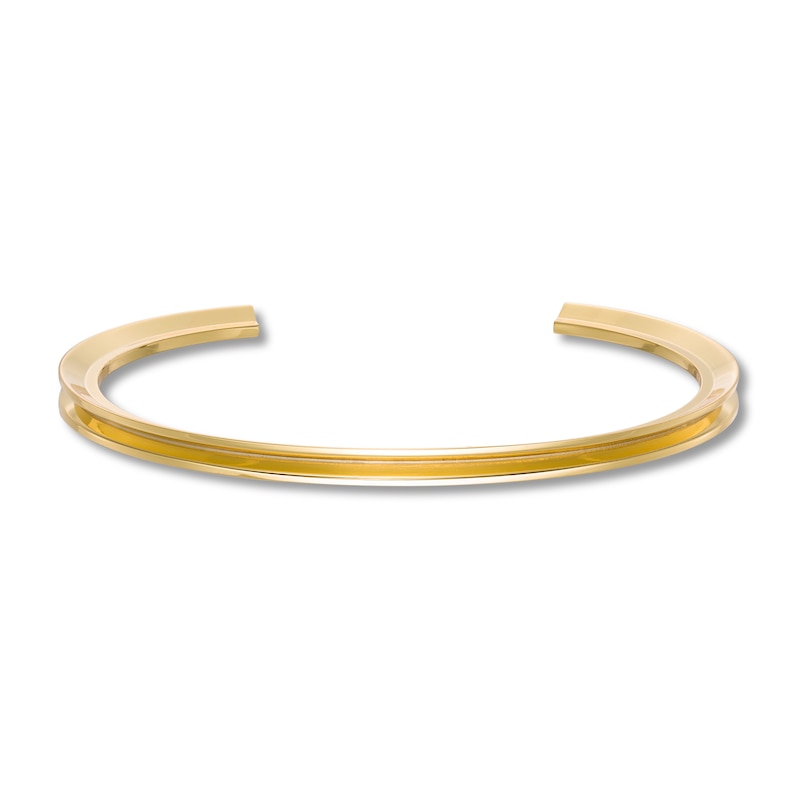 Main Image 3 of Stella Valle Letter Y Bangle Bracelet 18K Gold-Plated Brass