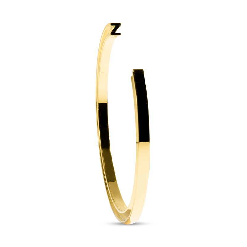 Main Image 1 of Stella Valle Letter Z Bangle Bracelet 18K Gold-Plated Brass
