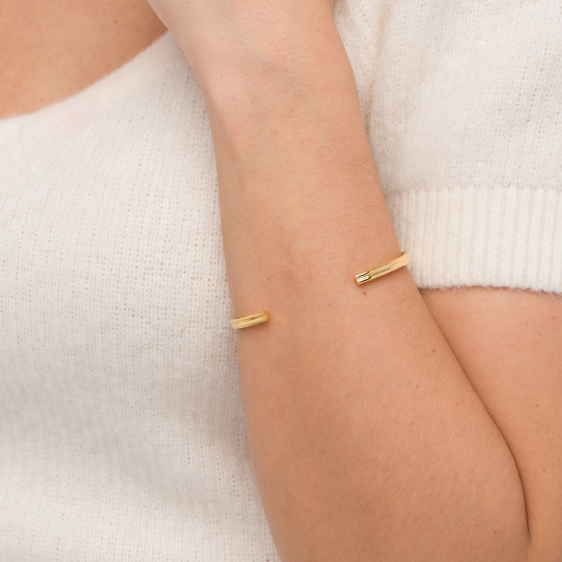 Main Image 4 of Stella Valle Heart Bangle Bracelet 18K Gold-Plated Brass