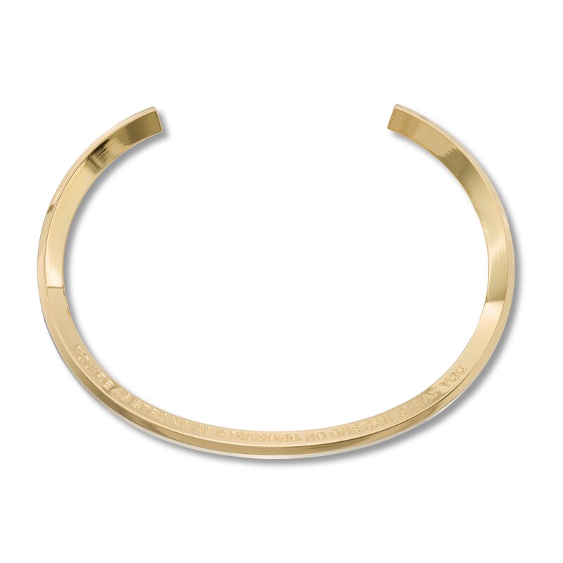 Main Image 2 of Stella Valle Quote Bangle Bracelet 18K Gold-Plated Brass