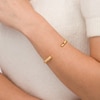Thumbnail Image 4 of Stella Valle Quote Bangle Bracelet 18K Gold-Plated Brass