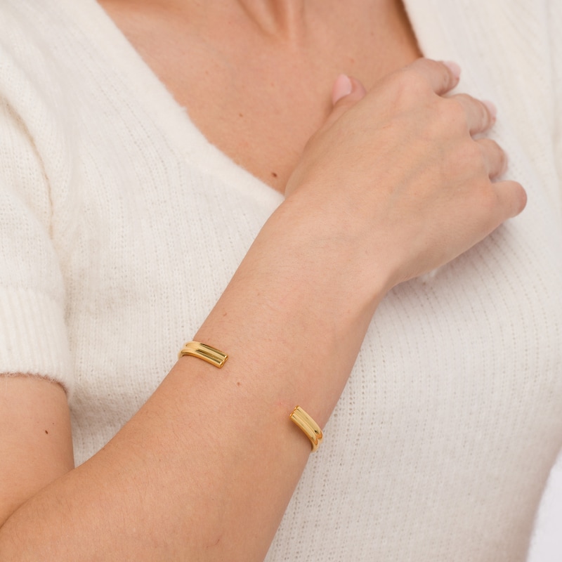 Main Image 4 of Stella Valle Infinity Bangle Bracelet 18K Gold-Plated Brass