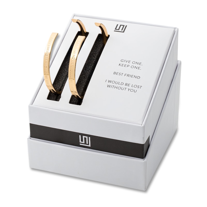 Main Image 2 of Stella Valle Best Friend Bangle Bracelet Set 18K Gold-Plated Brass