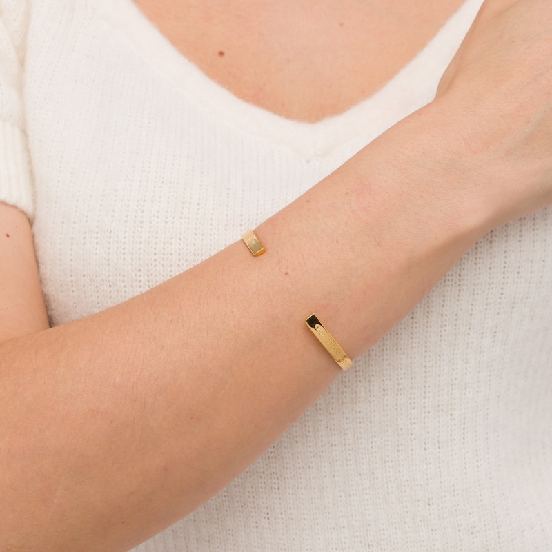 Main Image 4 of Stella Valle Grandma, Mother, Daughter Bangle Bracelet Set 18K Gold-Plated Brass
