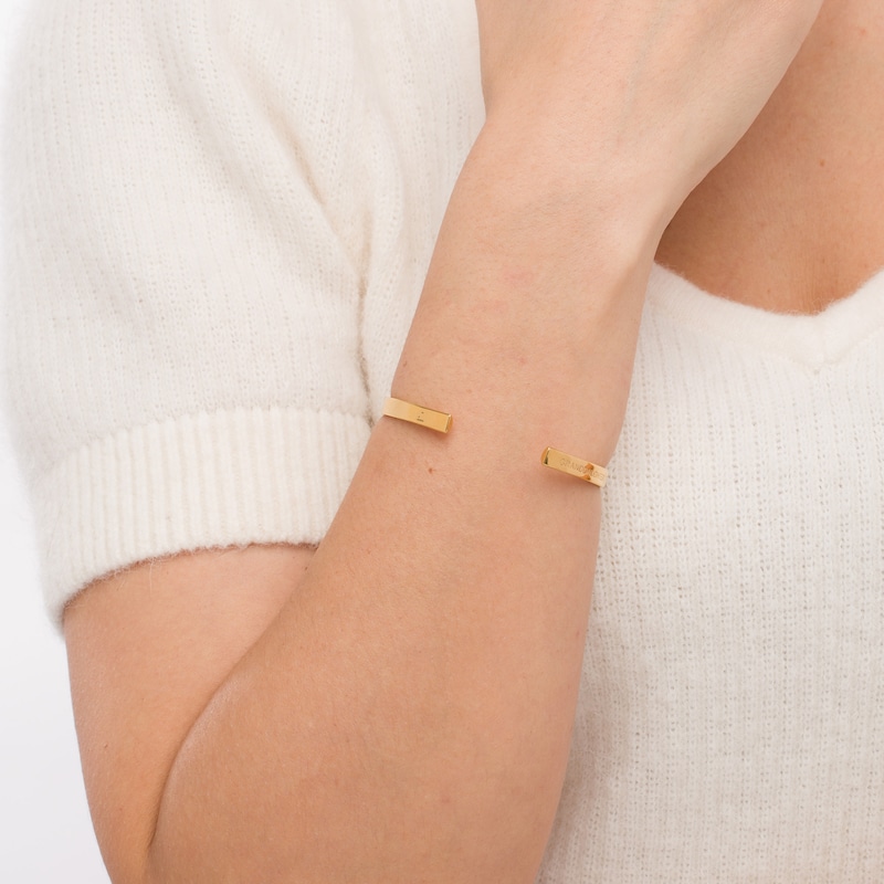 Main Image 4 of Stella Valle Grandma, Granddaughter Bangle Bracelet Set 18K Gold-Plated Brass